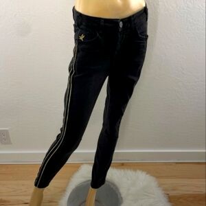 One Teaspoon- Gilded Freebirds II High Waist Skinny Jean In Jett Black Size 28
